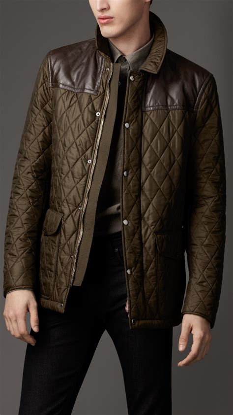 burberry leather jackets mens|burberry quilted jacket men's.